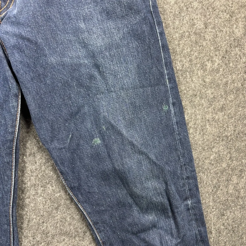 Jean Shop Bowie Slim Selvedge Jeans Men 32L Blue Button Fly White Oak Cone Denim